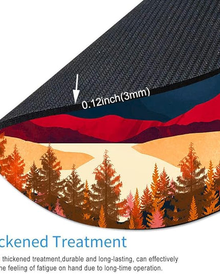 Mountain and Moon Round Mouse pad Customized Mousepad Non-Slip Rubber Base Mouse Pads for Computers Laptop Office Desk Accessories Mouse pad