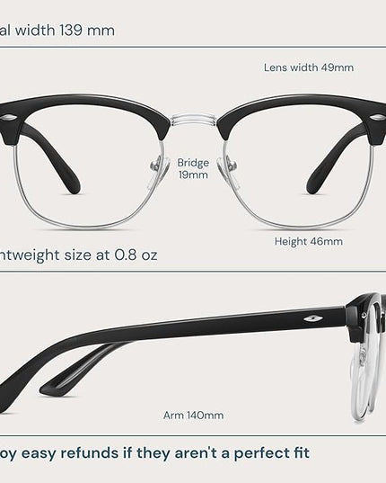 racico Computer Blue Light Blocking Glasses Blue Light Glasses Men Women, Anti Blu-Ray Gaming Glasses Lenses