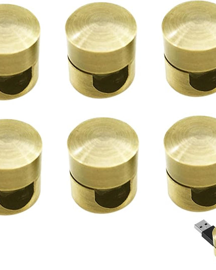 Cable Holder, 6PCS Cable Management Clips, Aluminum Cord Holder, for and Fixing Chandelier Wires, Gold
