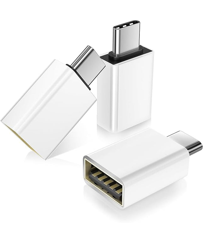 Basesailor USB C to USB Adapter 3Pack,USB C Male to USB A 3.0 Female Adapter,Type C Thunderbolt 4 OTG Converter for Apple MacBook Pro,Mac Book,iPad,Microsoft Surface Go,Samsung Galaxy S25,iPhone 17 16
