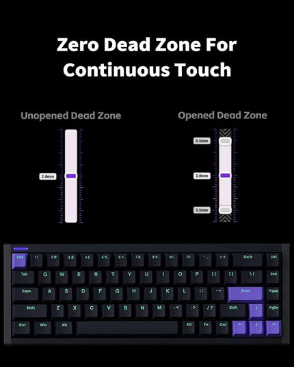 NuPhyX BH65 All-Aluminum Magnetic Switch Hot Swappable Gaming Keyboard,65% 68keys Adjustable Actuation Rapid Trigger Wired Custom Hall Effect Keyboard,PBT keycaps,8K Hz Polling Rate