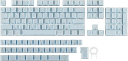 EPOMAKER Creamy Jade PBT Keycaps, 142 Keys, Double Shot, Cherry Profile, 60%/75%/96%/Full Size, Custom Keyboard Keycaps Set for Mechanical Gaming Keyboard (Blue)