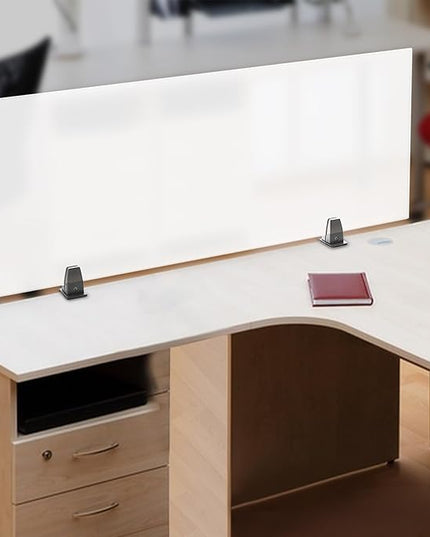 Desk Divider for Students and Desk Privacy Panel, Frosted Acrylic Plexiglass Shield with Clamps for Offices Schools Call Centers, Ideal Cubicle Light Shield - 47”L X18”W