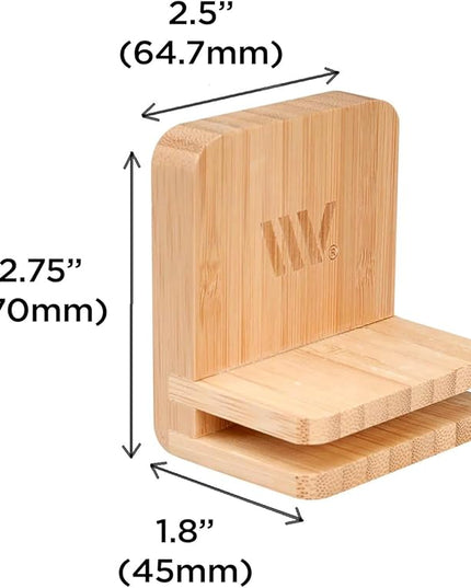 MobileVision Bamboo 12-Port Charging Station & Docking Organizer for Smartphones & Tablets, Family-Sized, for use in Corporate Offices & Classrooms (2 Bamboo Iwatch Adapter Stand add on Included)