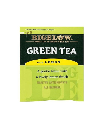 Bigelow Green Tea With Lemon, Lemon, 0.34 Lbs, 28/box