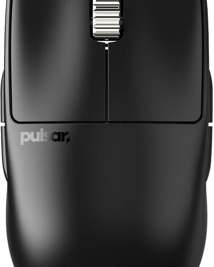 Pulsar Gaming Gears - X2A eS Wireless Gaming Mouse, Ambidextrous, Optical Switch, OLED Display, Driverless, PAW3395 Sensor, 100H Battery, 4K dongle Included (Medium, Black)