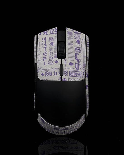 Gamer Mouse Grip Tape Sticker for Razer Viper V3 Non Slip Suck Sweat Pre Cut Easy Install PC Gaming EVA White Purple