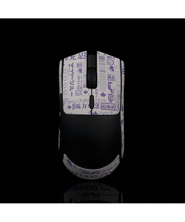 Gamer Mouse Grip Tape Sticker for Razer Viper V3 Non Slip Suck Sweat Pre Cut Easy Install PC Gaming EVA White Purple