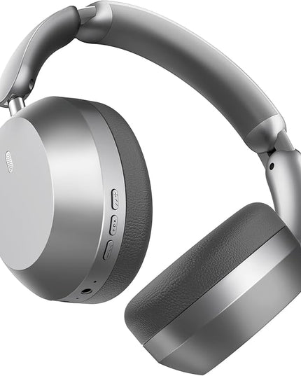 Wentronic Y04 Bluetooth Headphones Active Noise Cancelling Wireless Over Ear Headphones 48 Hours Playtime High Sound Quality Foldable Headphones with Soft Ear Cushion for Travel - Grey