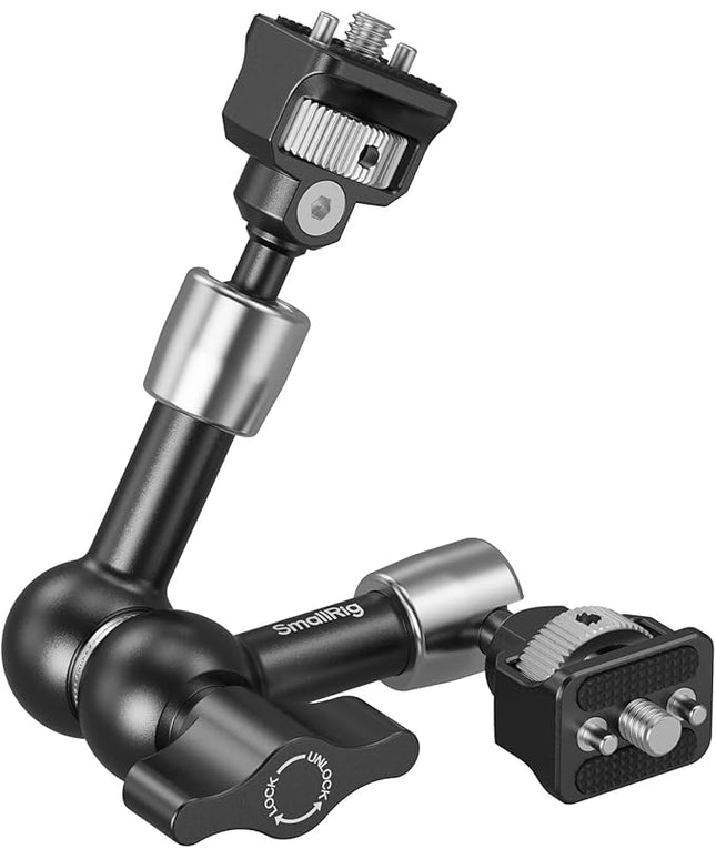 SMALLRIG 7'' Magic Arm with 1/4"-20 Screws & Spring-Loaded Pins, 1.5kg Load Capacity, 360° Dual Ball Head, Non-Slip Design for Cameras/Lights/Monitors/Mics/Phones – 5308