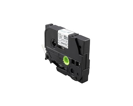 Brother HSe211E 5.28mm (0.2in) Black on White 3:1 Heat Shrink Tube, 0.2 inch