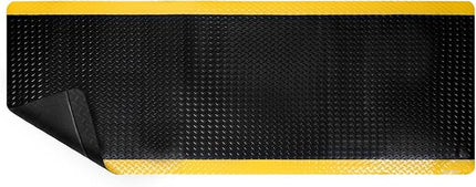 NORTHSKY Olympia Anti Fatigue Mat Industrial, Standing Mat, Yellow Border Safety, 8 x 3 ft, 15/16" Thick, Advanced High-Density Memory Foam, for Workshop Workstations, Laboratory Benches