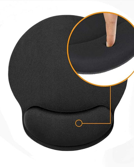 HONESTY Smooth Microfiber Memory Foam Mouse Wrist Pad, Ergonomic Resting Mouse Pad and Wrist Support, Comfortable Typing and Pain Relief, Suitable for Computer Games Office and Study, Black ( 2 Pack).