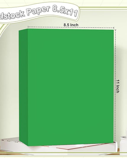 120 Sheets Cardstock 8.5x11, 65lb Dark Green Card Stock, Green Construction Paper, 180gsm Thick Printer Paper for Printing, Painting, Card Making, Kids School Supplies,Party Decorations