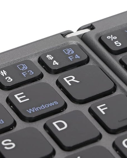 Gugxiom Foldable Wireless Keyboard with Touchpad, Foldable Design 63 Keys BT 3.0 Keyboard for Smartphone Tablet Laptop Travel, Mute, Pocket Size, USB Charging (Dark Gray)