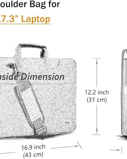 Hseok 17.3 Inch Laptop Shoulder Bag for Most 17.3" Dell Asus HP Lenovo Notebooks, Purple