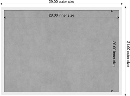 Amanti Art White Framed Magnetic Board 21x29 Medium Vision Board for use with Magnets, 100% Metal Sheet to Display Items as Office Decor or for Home Organization in mudroom, Kitchen or Kids Room
