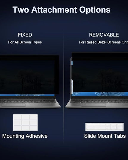 Hoktods 16 Inch 16:9 Laptop Privacy Screen Filter, Computer Monitor Privacy Shield, Anti Scratch Anti Spy Anti Glare Blue Light Screen Protector