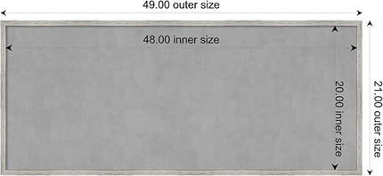 Amanti Art White Framed Magnetic Board 21x49 Oversize Vision Board for use with Magnets, 100% Metal Sheet to Display Items as Office Decor or for Home Organization in mudroom, Kitchen or Kids Room