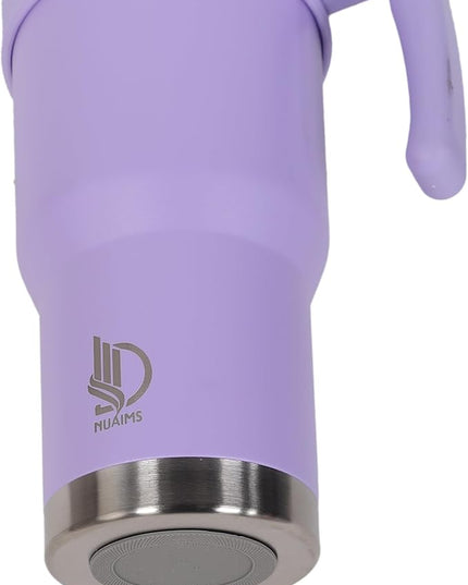 40 Oz Tumbler with Handle & Straw Lid, Insulated Stainless Steel Vacuum Flask, Double Wall Thermal Car Cup for Hot & Cold Drinks, Leak Proof, BPA Free
