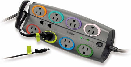 Kensington SmartSockets 8-Outlet, 8-Foot Cord, & 2490 Joules Standard Surge Protector (K62690NA)