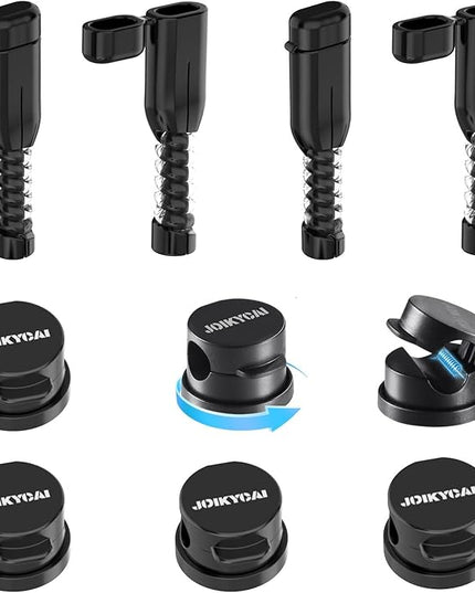 6 Desktop Cord Organizer Magnetic Spring Cable Clips Rotatable Cord Holder 2 Charging Cord Protecors for Nightstand Phone Charger Organizer Computer Desk Cable Management Appliance Adhesive Wire Strap