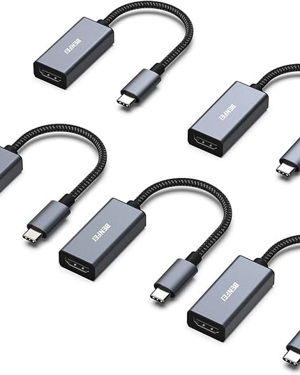 BENFEI 5 Pack USB C to HDMI Adapter 4K@60Hz, USB Type-C to HDMI Adapter [Thunderbolt 3/4/5 Compatible] with iPhone 15 Pro/Max, MacBook Pro/Air 2023, iPad Pro, iMac, S23, XPS 17, Surface Book