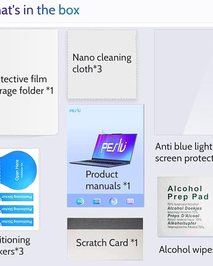 3 Pcs 13.3 Inch Anti Blue Light Screen Protector Compatible With Lenovo Hp Dell Acer Asus Samsung etc Laptop-16:9 Aspect, 13" Computer Monitor Glare Filter Uv Blocker Shield Cover Eye Protection Film