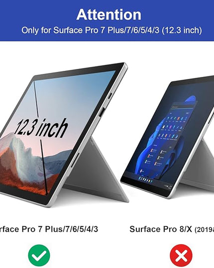 IPROKKO Privacy Screen for Surface Pro 7 Plus/7/6/5/4/(12.3 inch), Magnetic Removable Microsoft Surface Privacy Filter, Laptop Anti Glare Blue Light Screen Protector