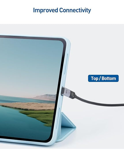 Cable Matters 2-Pack 40Gbps Right Angle USB C Adapter, Up to [4K@240Hz Video, 240W Charging, 40Gbps Data Transfer] 90 Degree USB C Adapter, Compatible with Thunderbolt 4, iPhone 16, Steam Deck