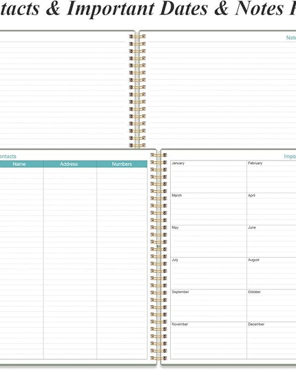 Daily Planner 2026 Full Page Per Day- 2026 Daily & Monthly Planner from January 2026 to December 2026, Day Planner 2026 with 12 Months Tabs, 8.5" x 11", Green