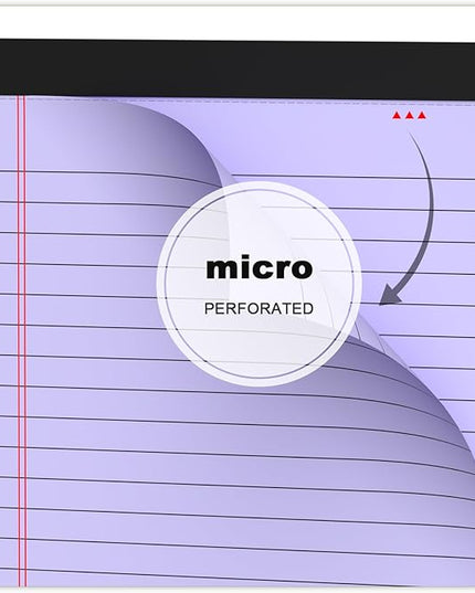 AILZFEI 6pcs Small Legal Pad 5x8 College Ruled Purple Legal Pads Notepads 6 Pack Study Back Writing Pads 5 x 8 Perforated Narrow Ruled Pads of Paper Purple