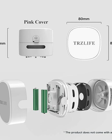 TRZLIFE Desk Vacuum Cleaner, Portable USB Rechargeable Mini Handheld Cleaner Sucks Up Crumbs Debris from Desktop Countertop Drawer, Perfect Office Desk Accessory, Ideal Valentine's Day Gift Pink