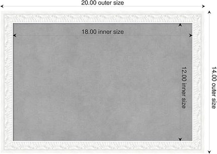 Amanti Art White Framed Magnetic Board 14x20 Small Vision Board for use with Magnets, 100% Metal Sheet to Display Items as Office Decor or for Home Organization in mudroom, Kitchen or Kids Room