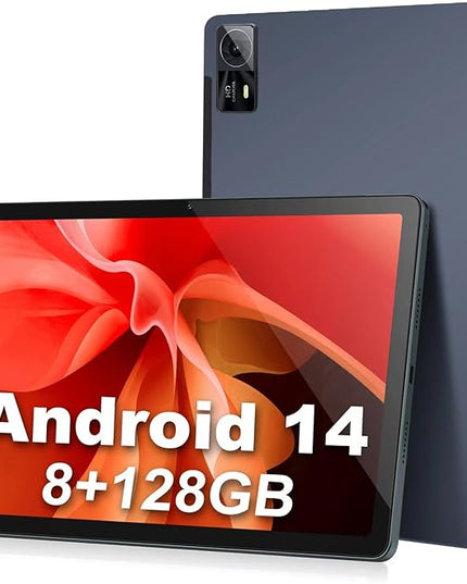 Tablet 11inch Android 14 Tablet, 2025 Tablets with Octa-Core Processor, 8GB RAM 128GB ROM 512GB SD Card Expandable, 13+5MP Camera, 8000mAh Battery, Fast Charge, 5G WiFi, BT 5.0