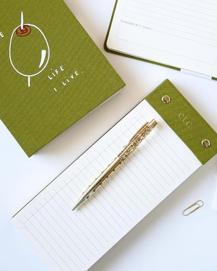 Graphique Post-Bound List Pad Luxe Collection, Perforated Sheets To-Do Notepad, Hardcover Binding, Gold Foil Embossing, 100 Pages, 4” x 9.75”, Plum Red