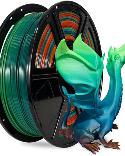 FLASHFORGE PLA Filament 1.75mm, 3D Printer Filament 1kg (2.2lbs) Spool, Dimensional Accuracy +/- 0.02mm, 3D Printing Filament Easy to Use and Fits for Most FDM 3D Printers (Rainbow)