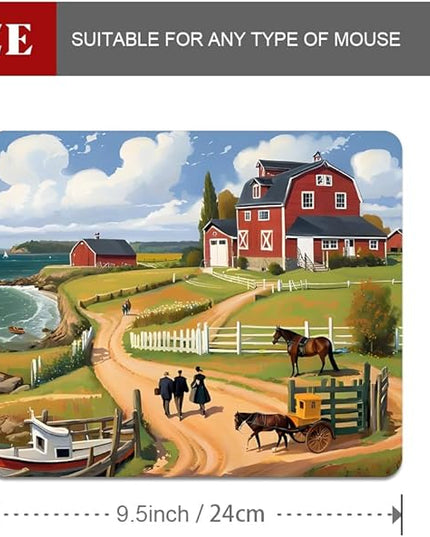Beach House Square Mouse pad, Texture, Waterproof, Anti Slip Rubber Base, Computer Mouse pad, Laptop Mouse pad