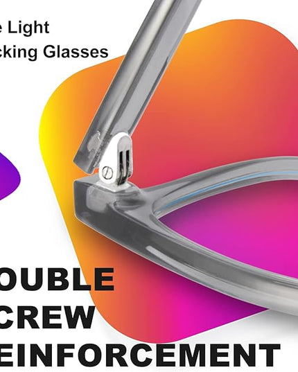 VISOONE Blue Light Blocking Glasses Square with Anti Computer Glare for Gaming Women and Men MONTANA