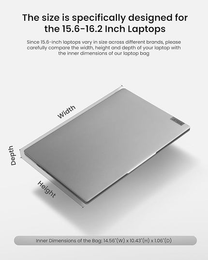 tomtoc 360 Protective Laptop Carrying Case for 15.6-16.2 Inch Acer Aspire 5/7, Lenovo Legion 5i Pro Gen 7, The Razer Blade 17, Dell Inspiron 16/XPS 17, LG Gram 17, More Asus Thinkpad Chromebooks