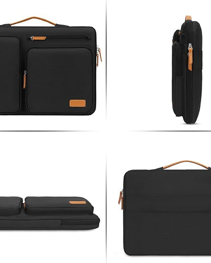 MOSISO 360 Protective Laptop Case 17.3 inch, 17-17.3 inch Laptop Sleeve Compatible with Dell, HP, Lenovo, Asus, Acer, Alienware, Side Open Carrying Case with 4 Zipper Pockets&Handle, Black