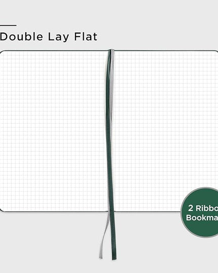 &And Per Se Graph Journal Notebook, 160 Pages, 5.7 x 8 inches College Ruled Thick Paper Notebook Journals for Writing, Grid Hardcover Notebook(1 Pack, green)
