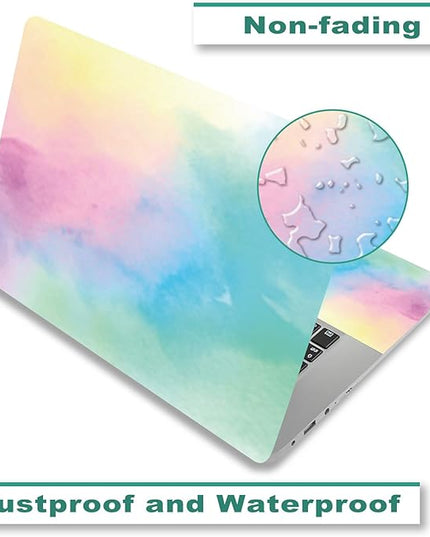 Laptop Skin Sticker Decal,12" 13" 13.3" 14" 15" 15.4" 15.6 inch Laptop Vinyl Skin Sticker Cover Art Protector Notebook PC (2 Wrist Pad Skins Included), Decorative Waterproof Removable, Watercolor