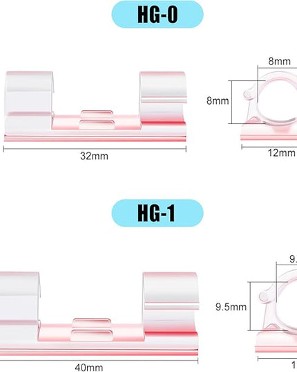 XHF 35pcs Large Self Adhesive Cable Clips Clear,Wire Clips Cable Management Wire Organizer Cord Holder for Under Desk, Car, Wall, TV PC Ethernet Cable