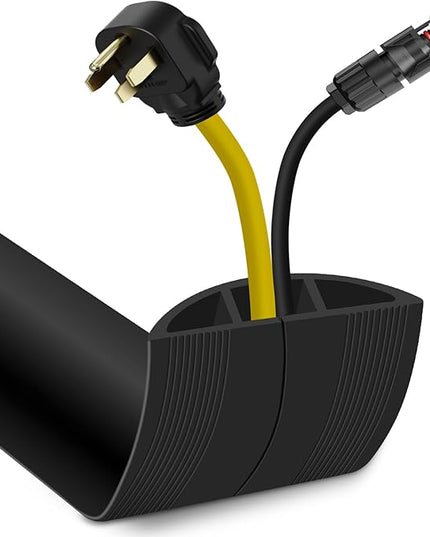 Floor Cord Cover 10FT Cord Covers for Wires on Floor Protect Wires & Prevent Trip Hazards, Easy to Cut for Home, Office, School, Concerts, Cavity W0.6in x H0.32in
