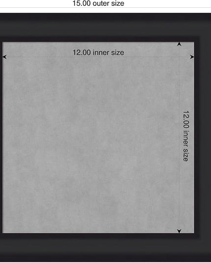 Amanti Art Black Framed Magnetic Board 15x15 X-Small Vision Board for use with Magnets, 100% Metal Sheet to Display Items as Office Decor or for Home Organization in mudroom, Kitchen or Kids Room