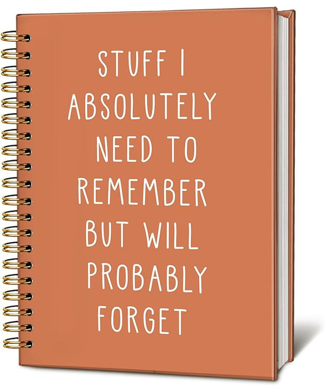LIANGW Funny Orange Notebooks for Work, Funny Work Gifts for Coworkers & Boss, Coworker Office Gifts for Men Women, Fun Spiral Notebooks Journals for Writing, Funny Office Supplies 5.5x8.3 Inch