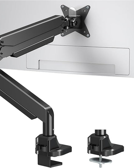 MOUNTUP Single Monitor Mount fits 49 45 44 43 42 40 39 37 34 inch Ultrawide Screen, Holds 6.6-33lbs, Computer Monitor Arm Desk Mount, Heavy Duty Gas Spring Monitor Stand with C-clamp/Grommet Base