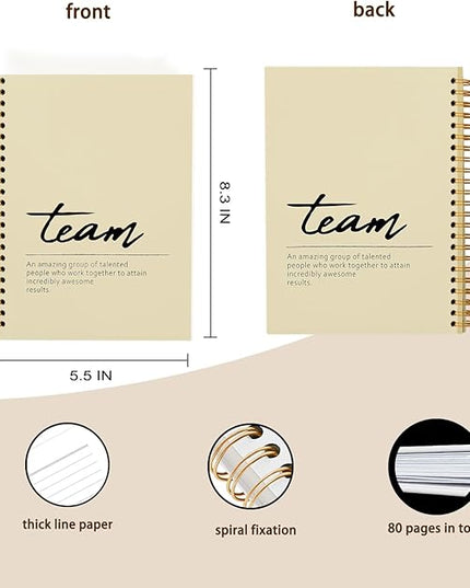 hold fizz Beige Meeting Notebook for Work, Employee Appreciation Gifts, Team Gifts for Employees, Thank You Gifts for Women Men Leader Boss Mentor Manager Coworkers Going Away Retirement, 5.5"x8.3"