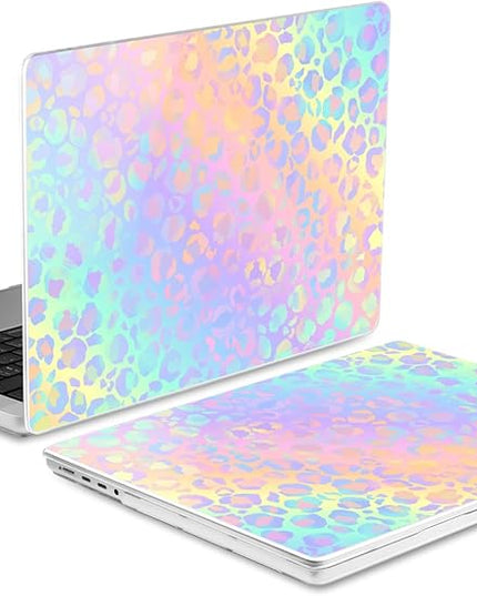 DONGKE Case for M5 MacBook Pro 14 inch 2025 2024-2021 M4 M3 M2 M1, Plastic Hard Shell Cover Compatible with A3434 A3112 A3401 A3185 A2992 A2779 A2442, Retina XDR Display & Touch ID, Leopard Print